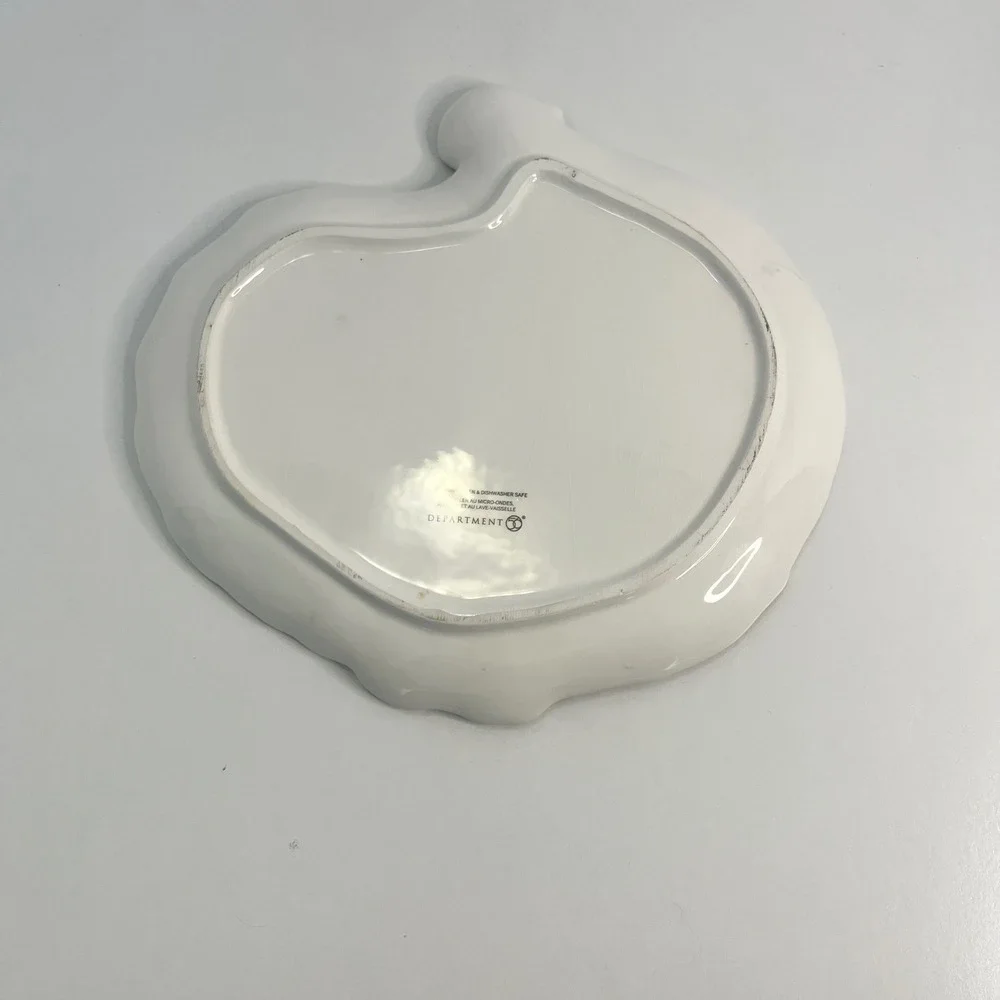 Department 56 Turkey Thanksgiving Ceramic Serving Plate Brown Orange 8.5 IN